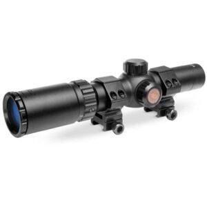 TruGlo TruBrite 30 Hunter 1-4x24 30mm scope matte black with circle duplex reticle