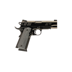Alpha Foxtrot 1911 handgun 9mm with polished DLC finish and 4.25 inch barrel