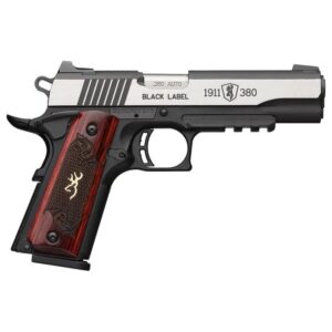 Browning 1911-380 Black Label Medallion Pro Compact .380 ACP pistol stainless slide black frame