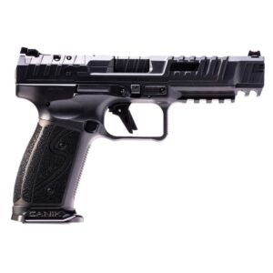 Canik SFx Rival-S Dark Side 9mm 5in pistol, black steel frame, optic-ready