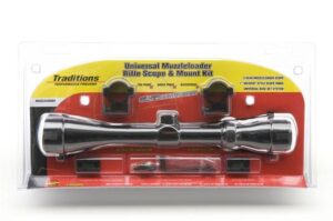 Traditions A1171 3-9x40 matte muzzleloader scope kit with medium rings and two-piece base