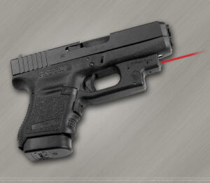 Crimson Trace LG-436 LaserGuard red laser for Glock compact and subcompact pistols, black finish