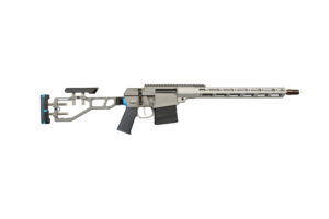 Q The Fix .308 Win 16 inch bolt-action rifle with blue accents