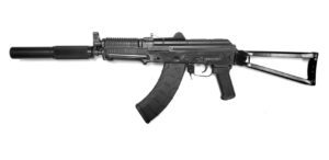 Riley Defense RAK47 Krink-Ready black 7.62x39 rifle with pinned faux can and folding stock