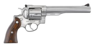 Ruger Redhawk .44 Rem Mag 7.5in satin stainless revolver with hardwood grips and adjustable rear sight