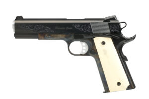 Springfield Armory 1911 Garrison .45 ACP engraved left profile