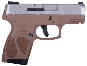Taurus G2S 1-G2S939B compact 9mm pistol stainless slide coyote brown grip