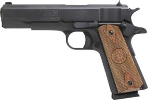 Iver Johnson 1911A1 .45 ACP 5 inch matte blued 1911 with walnut grips