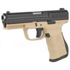 FMK 9C1 G2 Recon 9mm pistol Desert Sand polymer frame angled view