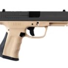 FMK 9C1 G2 Recon 9mm pistol Desert Sand polymer frame angled view