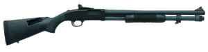 Mossberg 590A1 Tactical 12 gauge 20 inch parkerized shotgun with ghost-ring sights and SpeedFeed stock