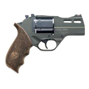 Chiappa Rhino 30DS .357 Magnum 3-inch OD Green Cerakote revolver with walnut grips