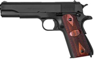 Auto-Ordnance 1911A1 .45 ACP 5-inch barrel matte black with wood U.S. logo grips