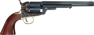 Cimarron 1851 Richards-Mason .38 Special 7.5-inch charcoal blued revolver with engraving