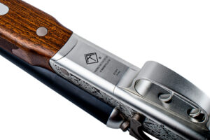ATI Road Agent Prime 12 gauge 26 in side-by-side shotgun with Turkish walnut stock and engraved silver receiver