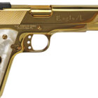 Iver Johnson Eagle XL .45 ACP 6-inch 24K gold white pearl handgun