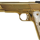 Iver Johnson Eagle XL .45 ACP 6-inch 24K gold white pearl handgun