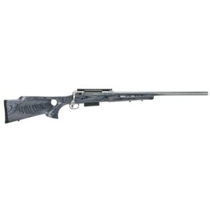 Savage 220 Thumbhole 20ga 22in stainless slug gun with gray/pepper laminate thumbhole stock
