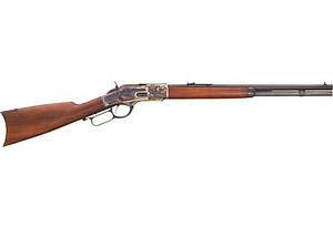 Cimarron 1892 20-inch saddle ring carbine in walnut with color case finish