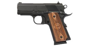 Iver Johnson Thrasher .45 ACP Officer 1911 matte blued with walnut diamond grips