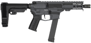 CMMG Banshee MKGS 9mm pistol in Sniper Gray with CMMG RipBrace and 33-capacity magazine