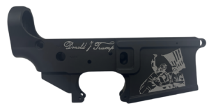 Menke Industry billet AR-15 lower receiver, MULTI, black, Trump Exclusive