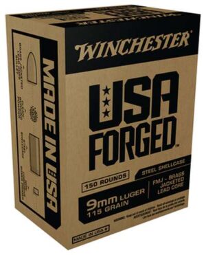 FORGED 9MM 115GRSTEEL CASE 150RD BX 750RD CASE