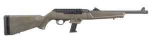 Ruger PC Carbine 9mm blued with olive drab green synthetic stock and 16.12" fluted barrel