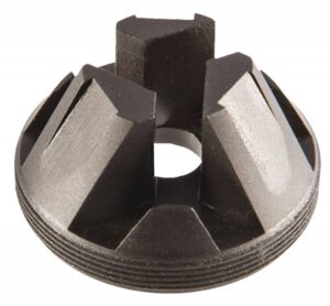 Silencer Co Charlie Trifecta front cap flash hider for .223 Rem/5.56 NATO, black stainless steel