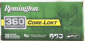 REMINGTON 360 BUCKHAMMER 180GR - CORE-LOKT SP 20RD 10BX/CS