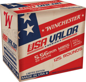 WINCHESTER USA VALOR 5.56X45 - 62GR GREEN TIP 125RD 10BX/CS