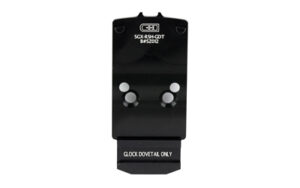 C&H Precision black anodized optic adapter plate for Sig P320 Legion (M17/M18) R1P to RMR footprint