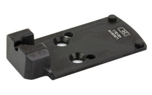 C&H Precision Staccato Duo low-witness adapter plate, black anodized, for Trijicon RMR and Holosun optics
