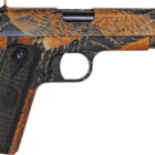 Iver Johnson 1911A1 BOA .45 ACP 5in snakeskin finish pistol with black wood grips