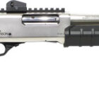 Iver Johnson 12 gauge pump shotgun 18 inch satin nickel two-piece pistol grip stock