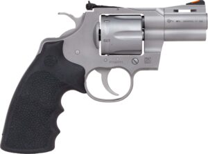 Colt Python .357 Magnum revolver matte stainless with black Hogue rubber grips