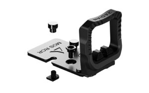 Radian Weapons Guardian+SIX BUS optic mount for Glock MOS with Trijicon RCR footprint in black