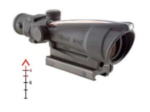 Trijicon ACOG 3.5x35 Red Chevron BAC riflescope with TA51 flattop adapter