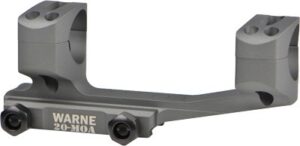 Warne X-Skel 1 inch Picatinny mount in tactical gray, skeletonized design with 20 MOA