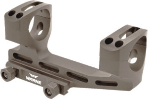 Warne X-SKEL 1.9-inch 30mm Super High MSR scope mount in Dark Earth on Picatinny rail
