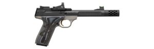 Browning Buck Mark Plus .22 LR 5.9in threaded barrel, G10 grips, Crimson Trace red dot