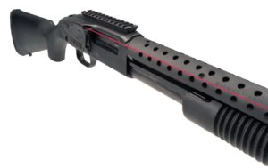 Crimson Trace LS-250 LaserSaddle red laser mounted for Mossberg 500 series