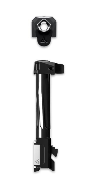 Radian Ramjet and Afterburner combo for Glock 19 Gen4 — black fluted barrel with micro compensator