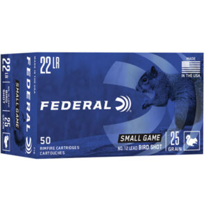 GAME-SHOK .22LR #12 LEAD BIRD SHOT, 25GR 50RD/BX