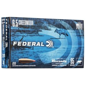 VARMINT & PREDATOR AMMUNITION - 6.5 CREEDMOOR, 95 GR, V-MAX, 3300 FPS, 20/BX