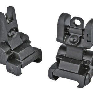 FLIP UP IRON SIGHTS - BLACK, PICATINNY