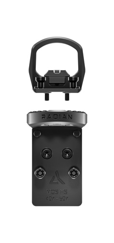 Radian Weapons Guardian +Six optic mount and guard for Glock MOS, Holosun 407/507 footprint, black