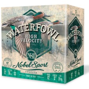 Nobel Sport Steel Waterfowl High Velocity Shotshells 12ga 3" 1-1/8oz 1500 fps #4 25/ct