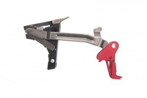 CMC Triggers Glock 43 Slimline Trigger Kit in red with Signature Flat trigger