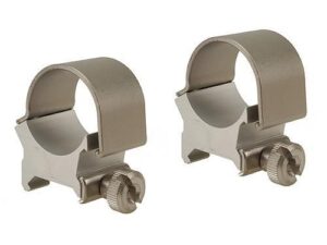 Weaver Detachable Top Mount Aluminum Scope Rings 1" High - Silver
